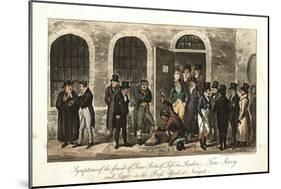 Tom, Jerry and Logic in the Press Yard, Newgate Prison, London, 1821-George Cruikshank-Mounted Giclee Print
