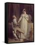 Tom Jones and Mrs Weston, (W/C on Paper)-Thomas Uwins-Framed Stretched Canvas