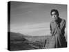 Tom Kobayashi at Manzanar Relocation Center, California, 1943-Ansel Adams-Stretched Canvas