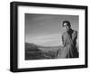 Tom Kobayashi at Manzanar Relocation Center, California, 1943-Ansel Adams-Framed Photographic Print