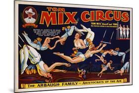 Tom Mix Circus Poster-null-Mounted Giclee Print