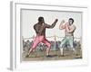 Tom Molineaux Versus Tom Cribb, 28th September, 1811 at Thistleton, England (Colour Litho)-English-Framed Giclee Print