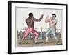 Tom Molineaux Versus Tom Cribb, 28th September, 1811 at Thistleton, England (Colour Litho)-English-Framed Giclee Print