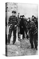 Tom Morris Preparing to Swing His Golf Club-null-Stretched Canvas