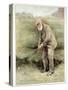 Tom Morris senior, British golfer, portrait, c1910-Unknown-Stretched Canvas