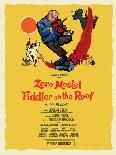 Fiddler on the Roof - Starring Zero Mostel - Music by Harold Prince, Vintage Theater Poster, 1964-Tom Morrow-Framed Art Print