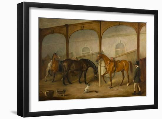 Tom of Lincoln and The Engineer in the Stables at Newport Lodge, 1852-John E. Ferneley-Framed Giclee Print