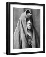 Tom Poqui, Tewa Woman-Edward S^ Curtis-Framed Photo