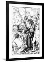 Tom's First Exploit at Football, Illustration from 'Tom Brown's School Days'-Arthur Hughes-Framed Giclee Print