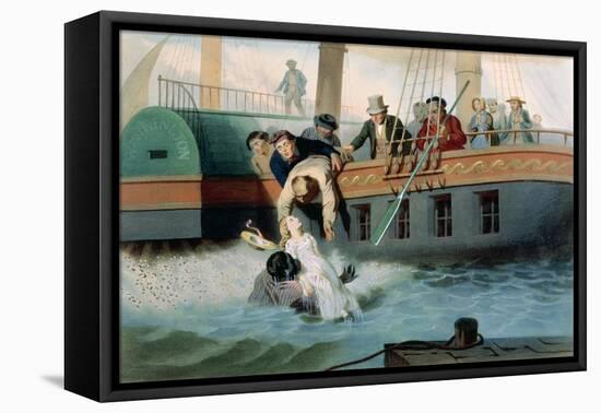 Tom Saves Evangeline-Adolphe Jean-baptiste Bayot-Framed Stretched Canvas