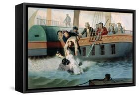 Tom Saves Evangeline-Adolphe Jean-baptiste Bayot-Framed Stretched Canvas