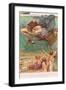 Tom Saw Fairies Carry Baby and Cradle Gently Down in their Soft Arms-Arthur A. Dixon-Framed Giclee Print