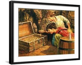 Tom Sawyer and Huckleberry Finn-English School-Framed Giclee Print