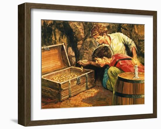 Tom Sawyer and Huckleberry Finn-English School-Framed Giclee Print