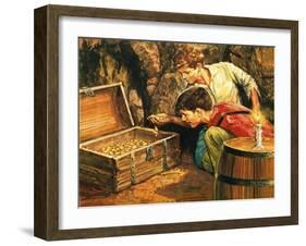 Tom Sawyer and Huckleberry Finn-English School-Framed Giclee Print