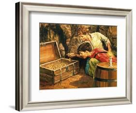 Tom Sawyer and Huckleberry Finn-English School-Framed Giclee Print