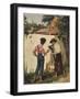 Tom Sawyer Whitewashing the Fence-null-Framed Photographic Print