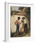 Tom Sawyer Whitewashing the Fence-null-Framed Photographic Print