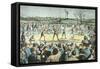 Tom Sayers V. John Heenan at Farnborough, England on 17th April, 1860-English School-Framed Stretched Canvas