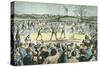 Tom Sayers V. John Heenan at Farnborough, England on 17th April, 1860-English School-Stretched Canvas