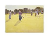 The Tennis Party c1930-Tom Simpson-Stretched Canvas