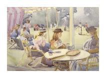 The Tennis Party-Tom Simpson-Framed Premium Giclee Print