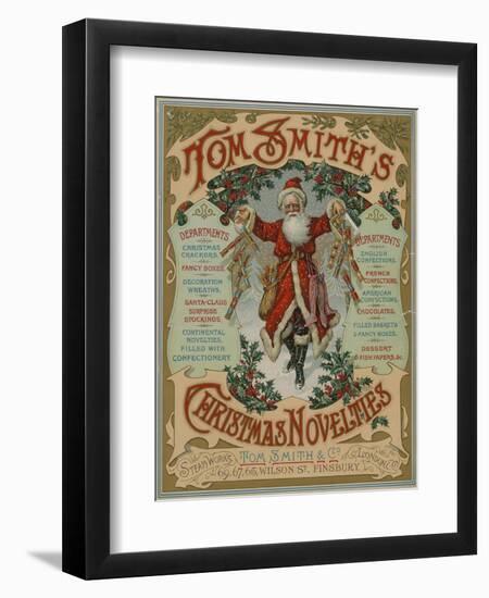 Tom Smith and Co Ltd, Christmas Novelties, Christmas Crackers, Brochure Cover-null-Framed Premium Giclee Print