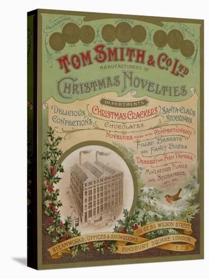 Tom Smith and Co Ltd, Christmas Novelties, Christmas Crackers, Brochure Cover-null-Stretched Canvas