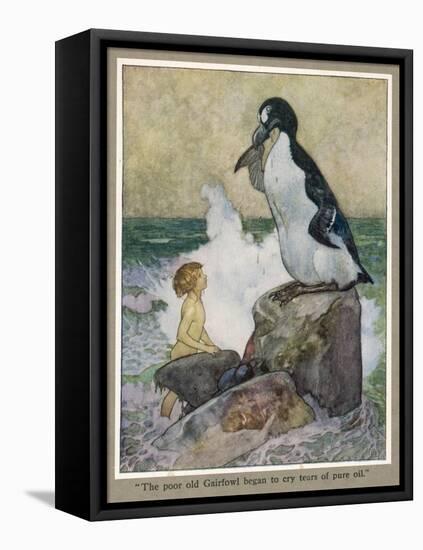 Tom Talks to the Gairfowl Who Weeps Tears of Pure Oil-null-Framed Stretched Canvas