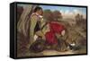 Tom Thumb and the Sleeping Giant-Gustave Doré-Framed Stretched Canvas