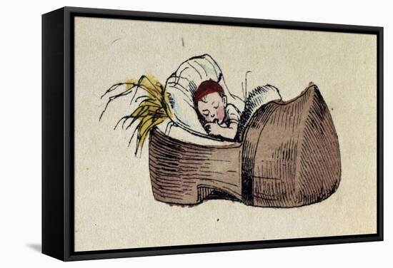 Tom Thumb- Illustration to 'Le petit Poucet'-Theodor Hosemann-Framed Stretched Canvas