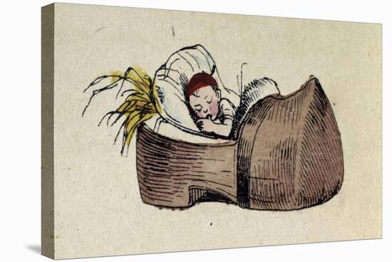 Tom Thumb- Illustration to 'Le petit Poucet'-Theodor Hosemann-Stretched Canvas