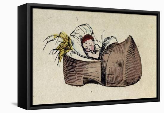 Tom Thumb- Illustration to 'Le petit Poucet'-Theodor Hosemann-Framed Stretched Canvas