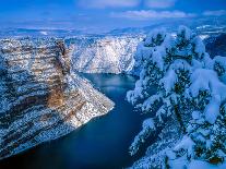 Niagara Falls in Winter, Niagara Falls State Park, New York, American Falls and Bridalveil Falls-Tom Till-Photographic Print