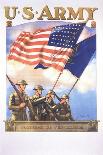 United States Army Poster-Tom Woodburn-Framed Stretched Canvas