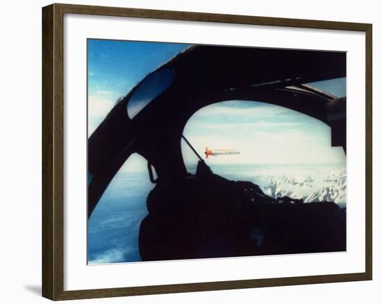 Tomahawk Cruise Missile in Flight as Seen from US Navy Chase Plane-null-Framed Premium Photographic Print
