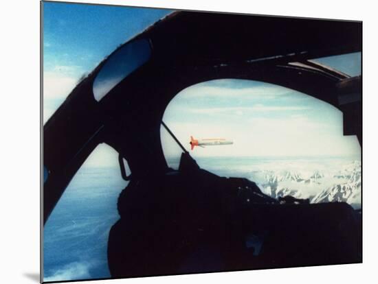 Tomahawk Cruise Missile in Flight as Seen from US Navy Chase Plane-null-Mounted Premium Photographic Print