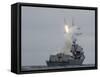 Tomahawk Cruise Missile Launch from Guided-Missile Destroyer USS Sterett, 2010-null-Framed Stretched Canvas