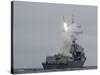 Tomahawk Cruise Missile Launch from Guided-Missile Destroyer USS Sterett, 2010-null-Stretched Canvas