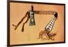 Tomahawk Pipe, Blackfoot Tribe (Steel and Textile)-American-Framed Giclee Print