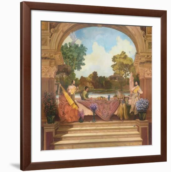 Toman Dining Scene-Victor Valla-Framed Art Print