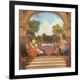 Toman Dining Scene-Victor Valla-Framed Art Print