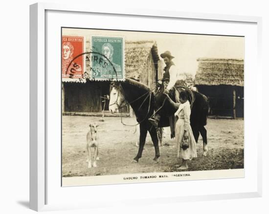 Tomando Mate - Argentina-null-Framed Photographic Print