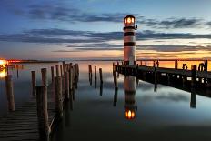 Lighthouse At Night-TomasSereda-Stretched Canvas