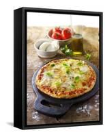 Tomato and Mozzarella Pizza with Basil-Paul Williams-Framed Stretched Canvas