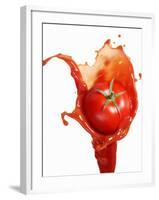 Tomato on Ketchup Splash-Kröger & Gross-Framed Photographic Print