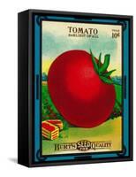 Tomato Seed Packet-Lantern Press-Framed Stretched Canvas