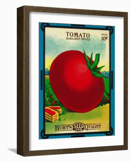 Tomato Seed Packet-Lantern Press-Framed Art Print