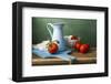 Tomatoes Bowl & Jug Still Life-null-Framed Art Print