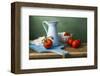 Tomatoes Bowl & Jug Still Life-null-Framed Art Print